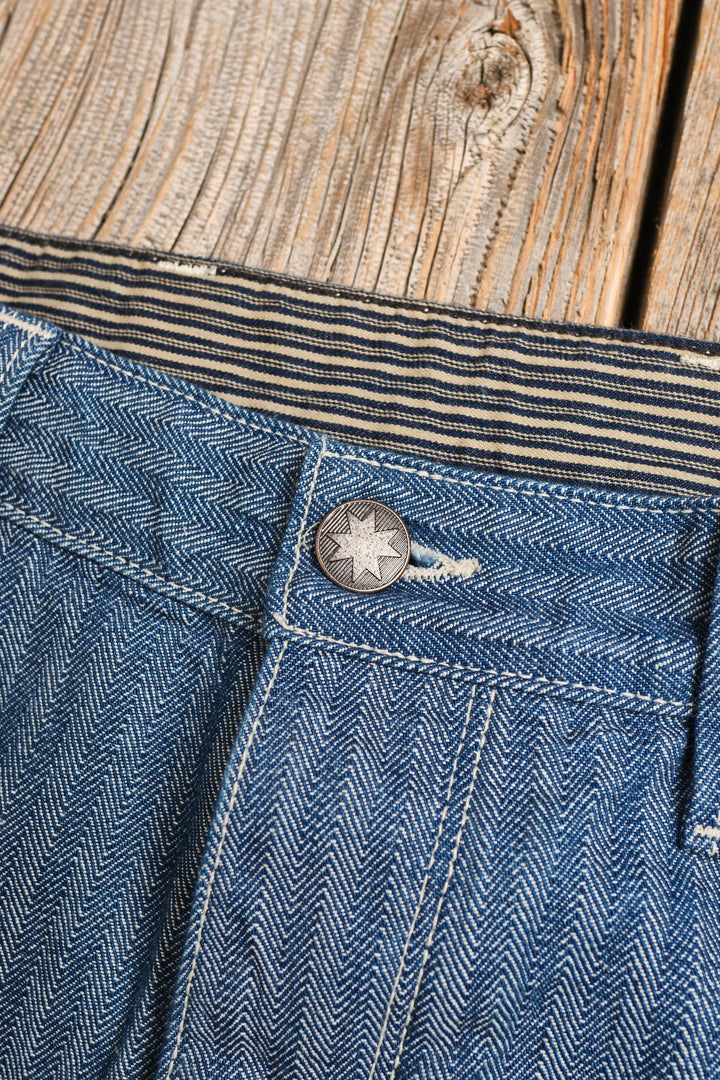 Freenote Cloth Ortega Pant - 13oz Blue Selvedge Herringbone