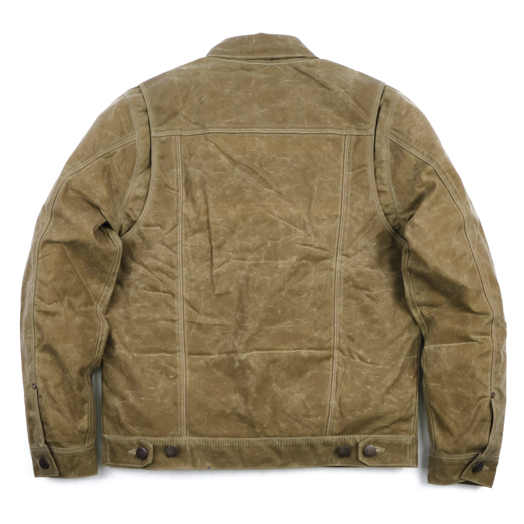 Freenote Cloth Riders Jacket Waxed Canvas - Tobacco Dark Red Interior
