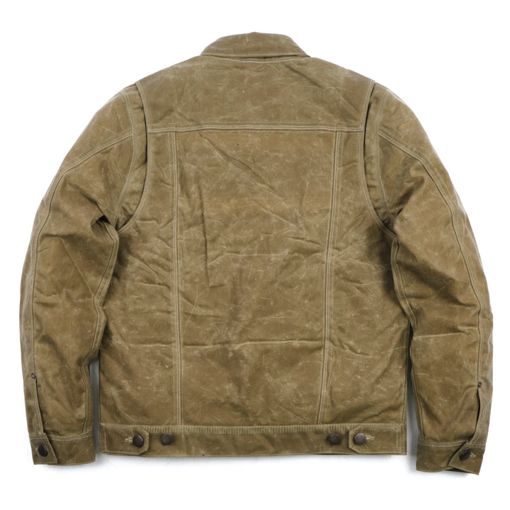 Freenote Cloth Riders Jacket Waxed Canvas - Tobacco Dark Red Interior