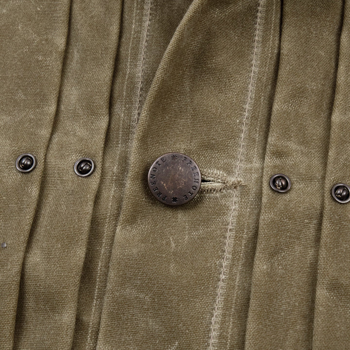 Freenote Cloth Riders Jacket Waxed Canvas - Tobacco Dark Red Interior