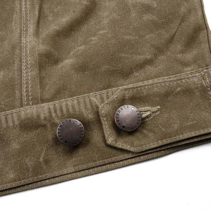 Freenote Cloth Riders Jacket Waxed Canvas - Tobacco Dark Red Interior