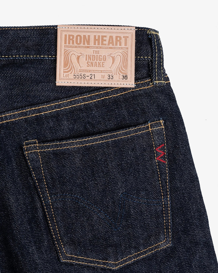 Iron Heart 555 21oz Selvedge Denim Slim Cut Jeans - Indigo