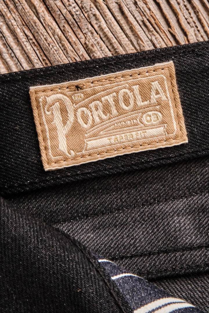 Freenote Cloth Portola Classic Taper Raw 14.25oz - Black Grey