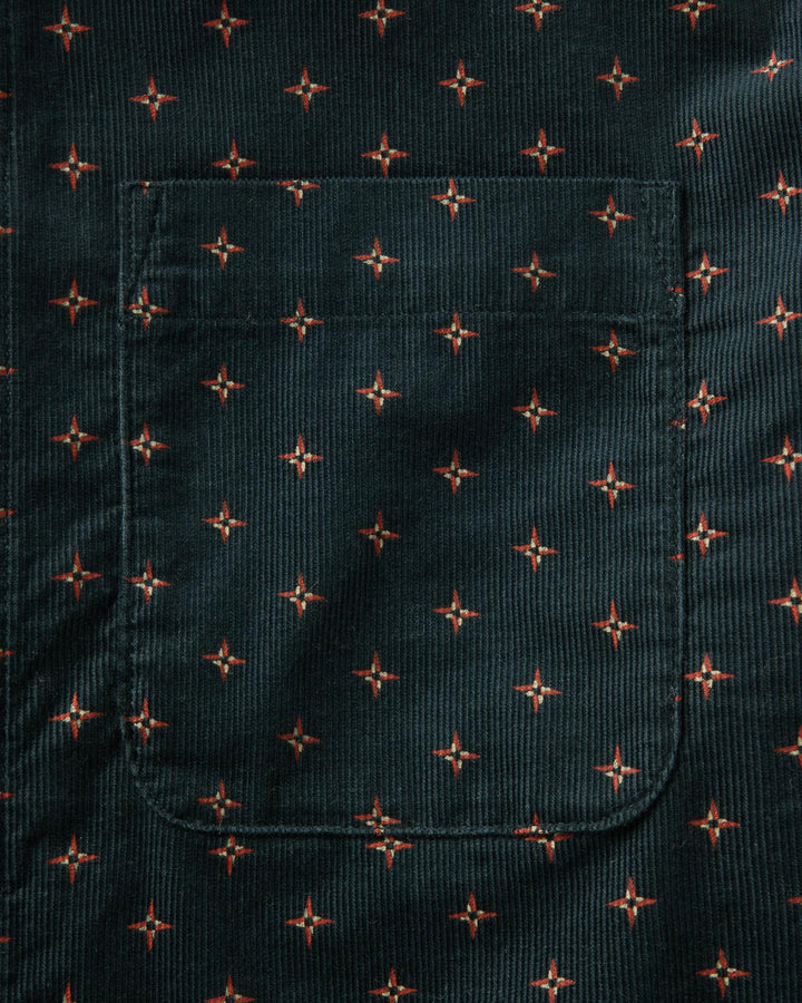 Taylor Stitch - The Conrad Shirt in Navy Pigeon Foulard Pincord