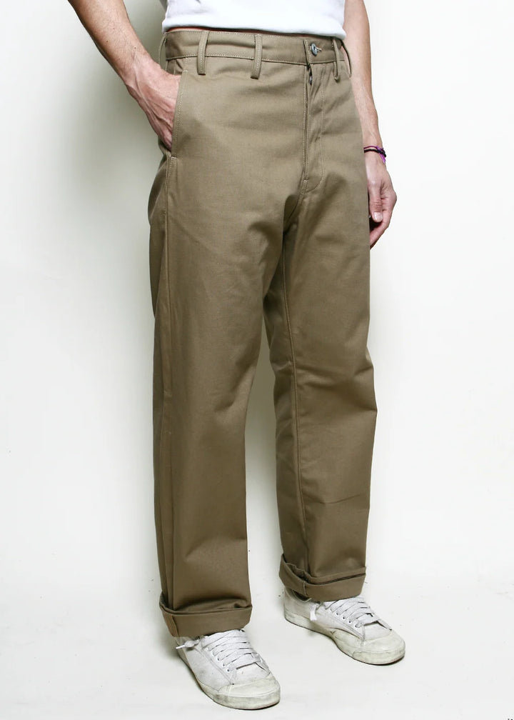 Rogue Territory Relaxed Trouser - Khaki Selvedge Canvas