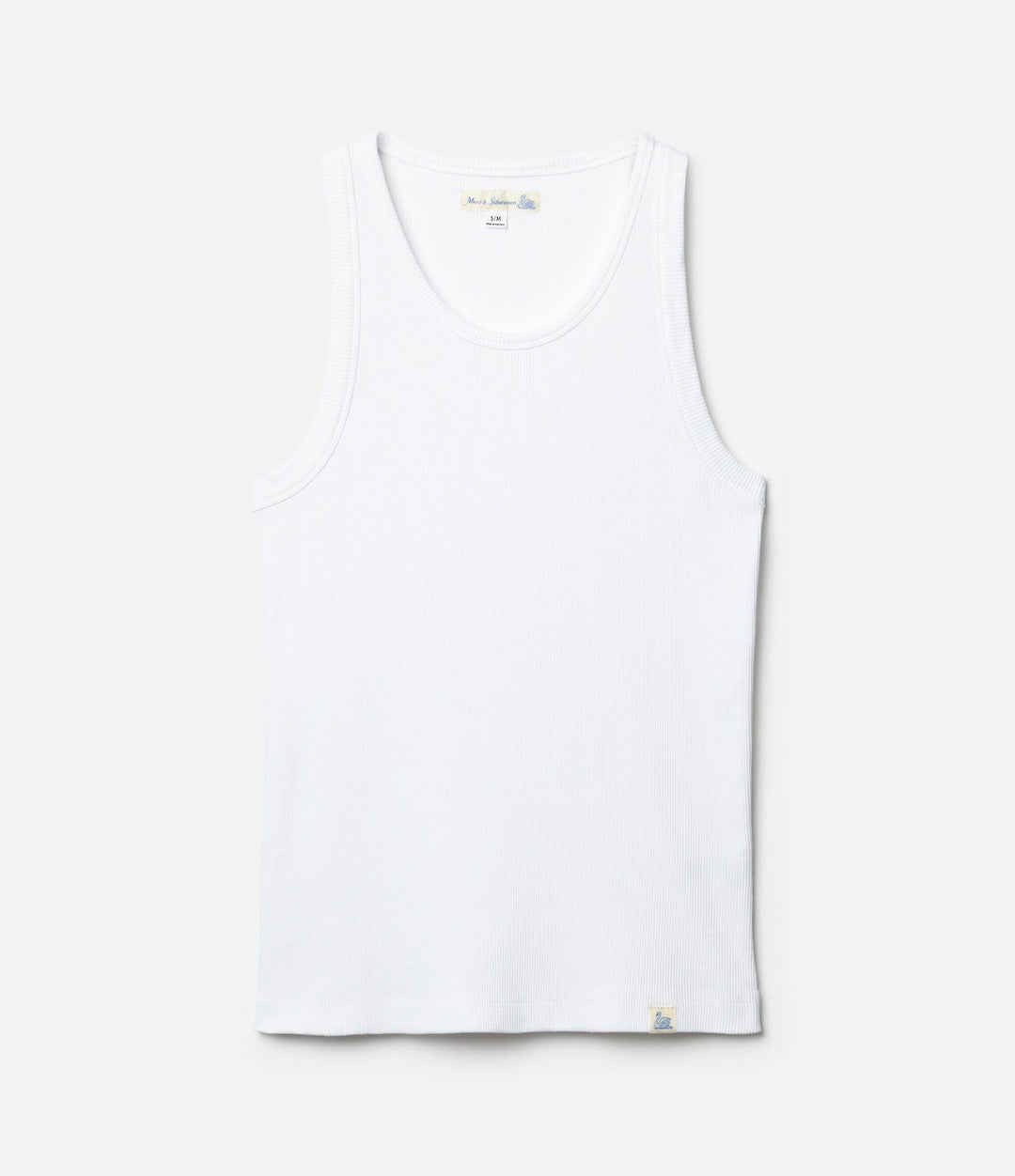 Merz b. Schwanen - Iconic Ribbed Cotton Tank Top in White