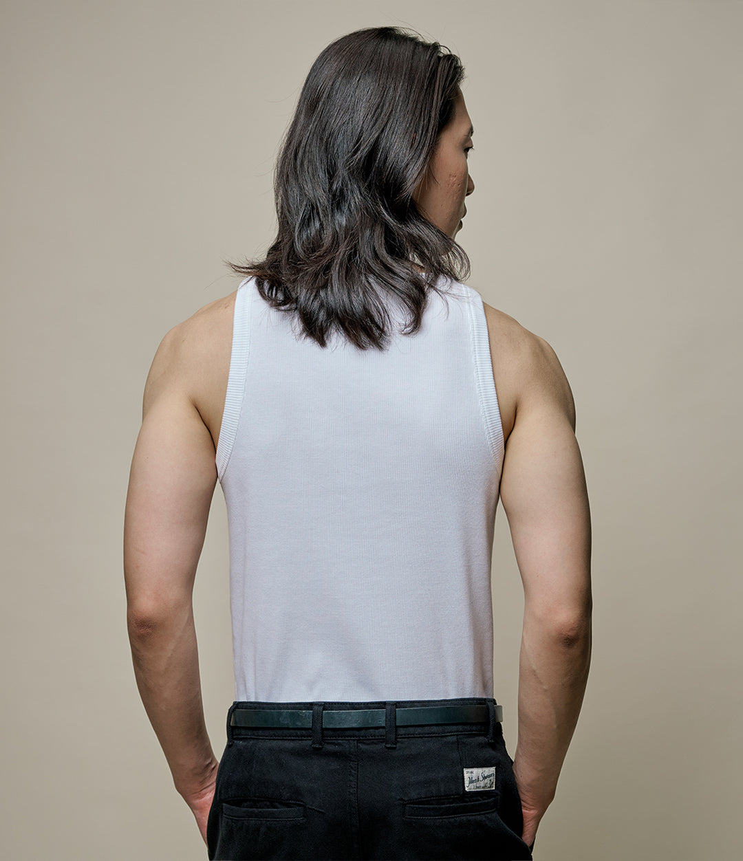 Merz b. Schwanen - Iconic Ribbed Cotton Tank Top in White