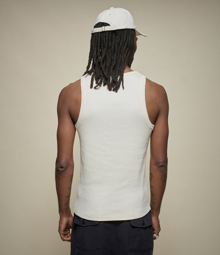 Merz b. Schwanen - Iconic Ribbed Cotton Tank Top in Nature
