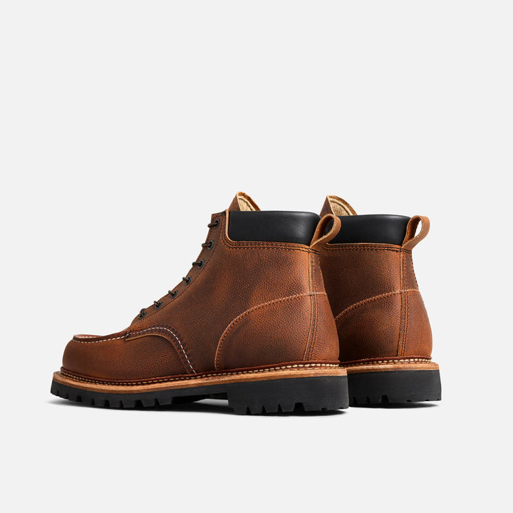 Red Wing Heritage 6-Inch Norway Moc in Copper Rough and Tough Scotch Grain - Style 8213
