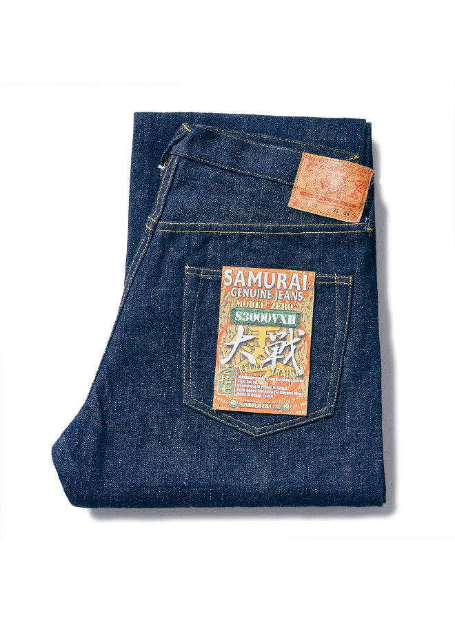 Samurai 17oz (ZERO) World War Model Wide Straight Indigo Denim [S3000VXII]