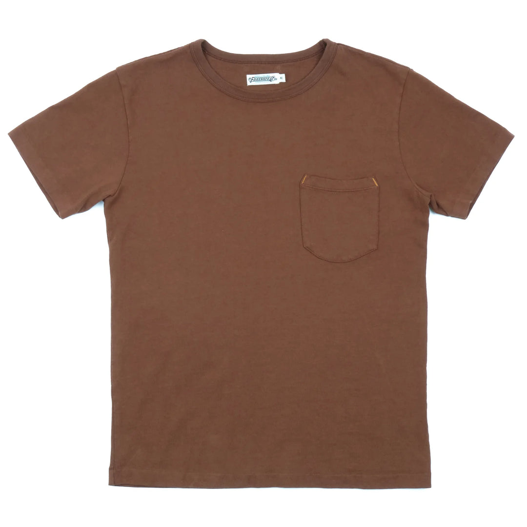 Freenote Cloth 13 Ounce Pocket T-Shirt - Chocolate