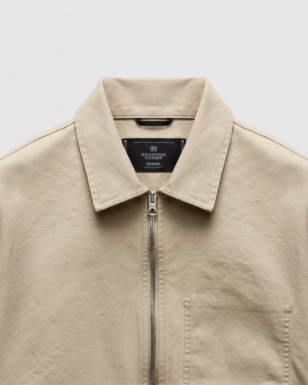 Reigning Champ - Cotton Canvas Grounds Jacket in Sand