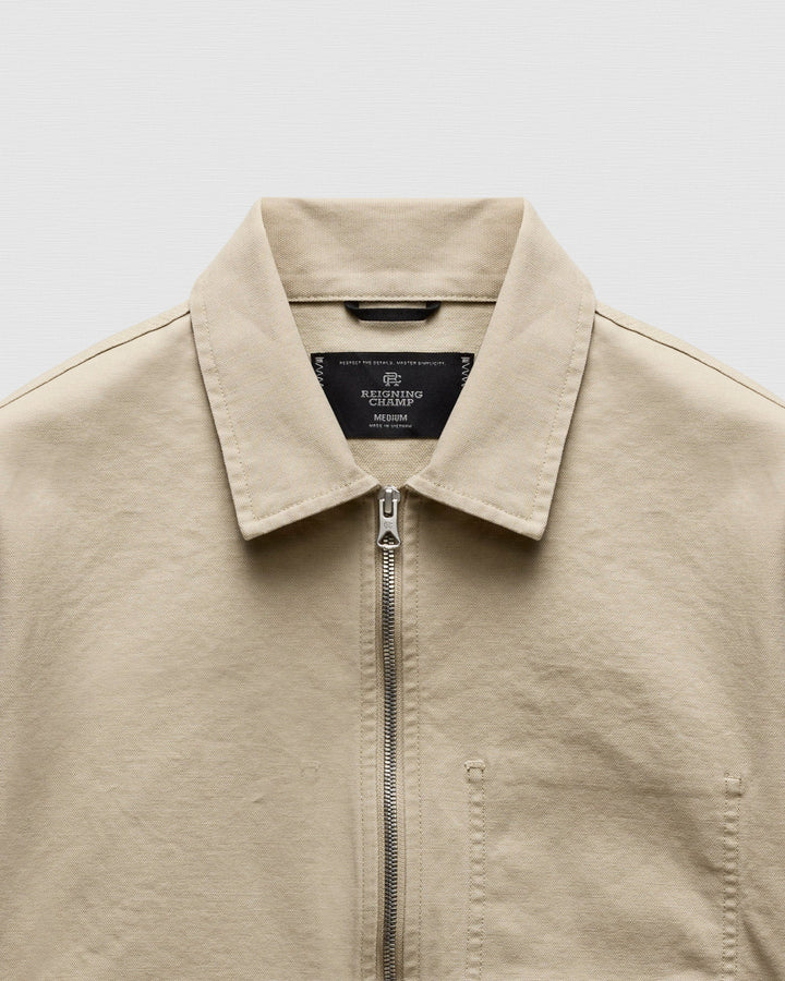 Reigning Champ - Cotton Canvas Grounds Jacket in Sand