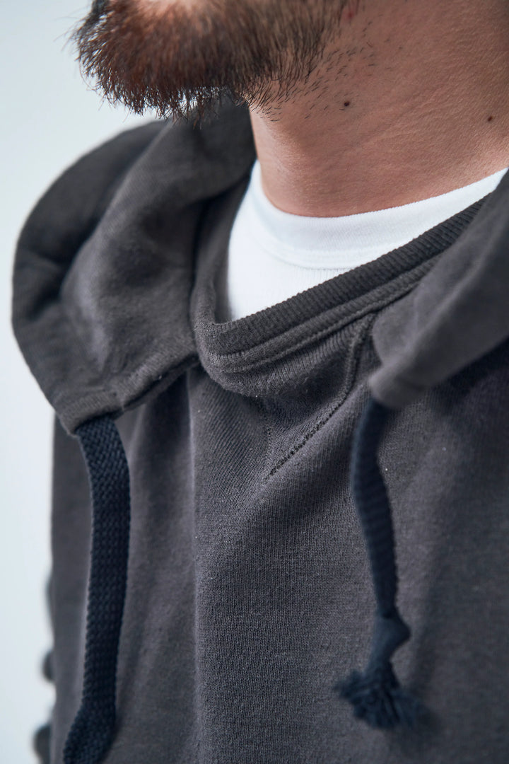 Samurai Japanese Cotton Made Sweat Hoodie - Kuromame [SWS-SC02]