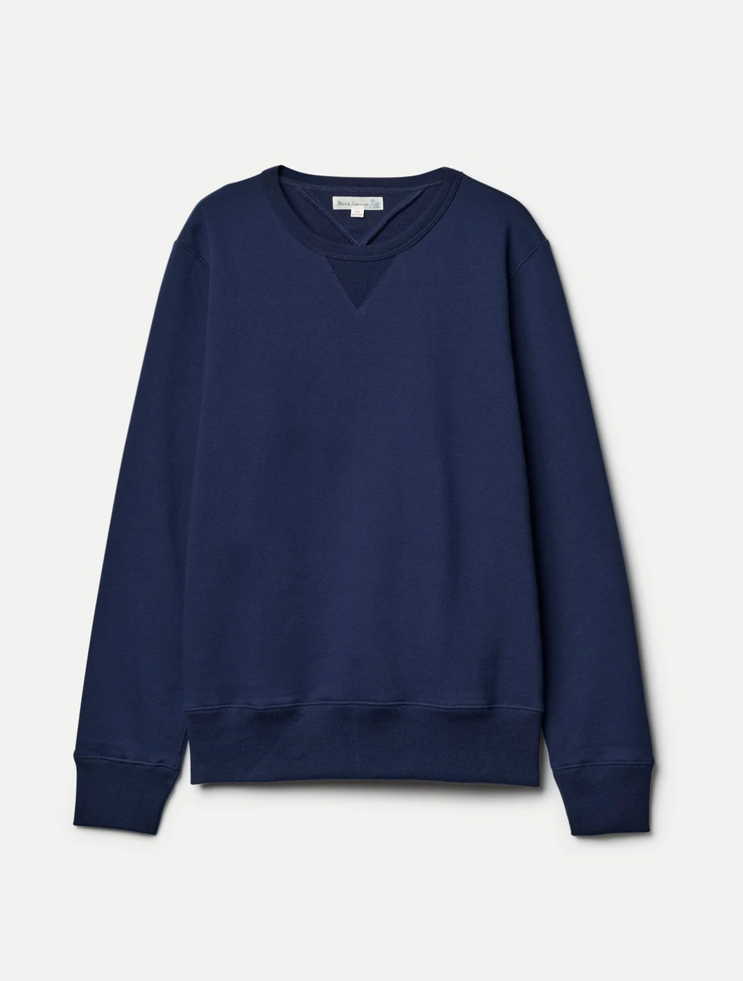 Merz b. Schwanen 3M46 Mid-Century Machine Fleece Classic Fit Sweatshirt - Ink Blue