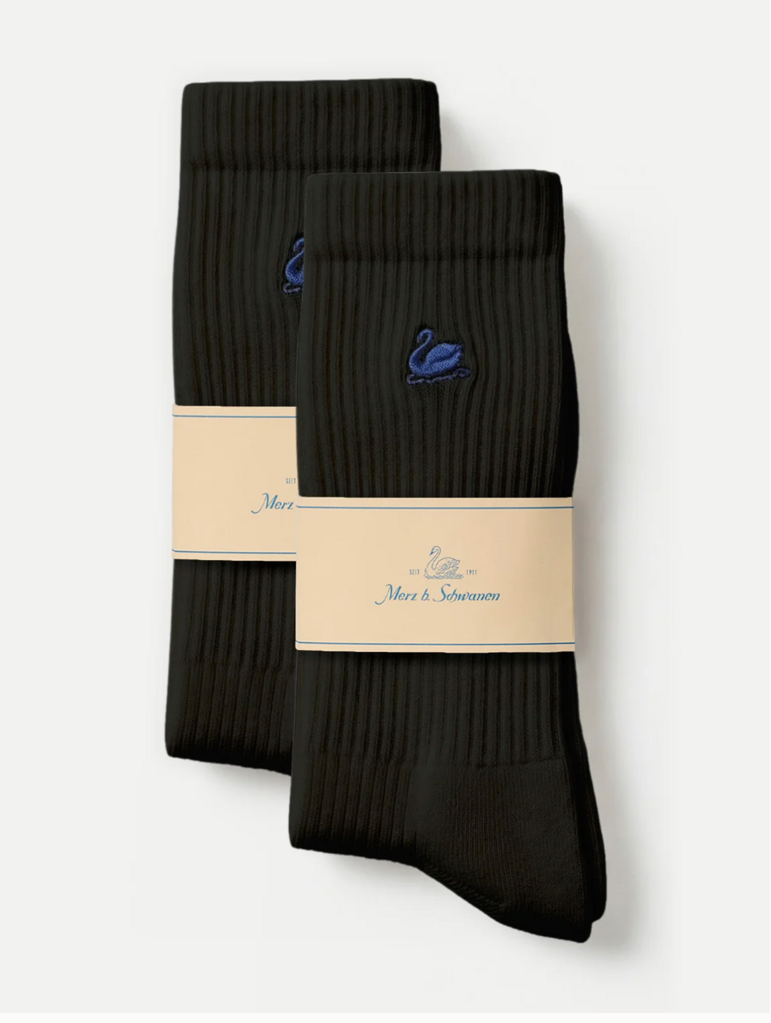 Merz b. Schwanen Classic Tennis Socks (2-pack) - Black