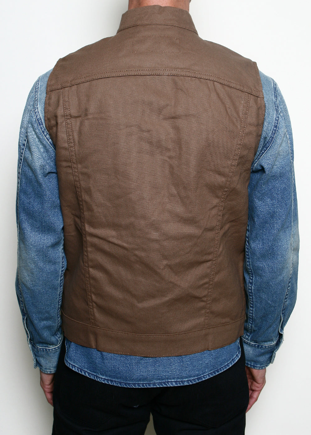 Rouge Territory Dry Wax Canvas Supply Vest - Brown