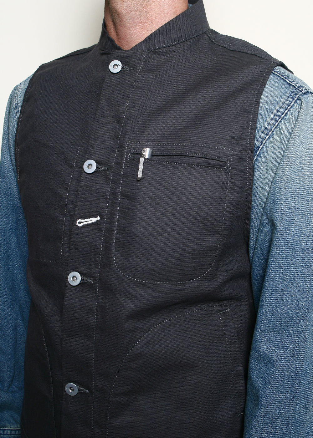 Rouge Territory Dry Wax Canvas Supply Vest - Grey
