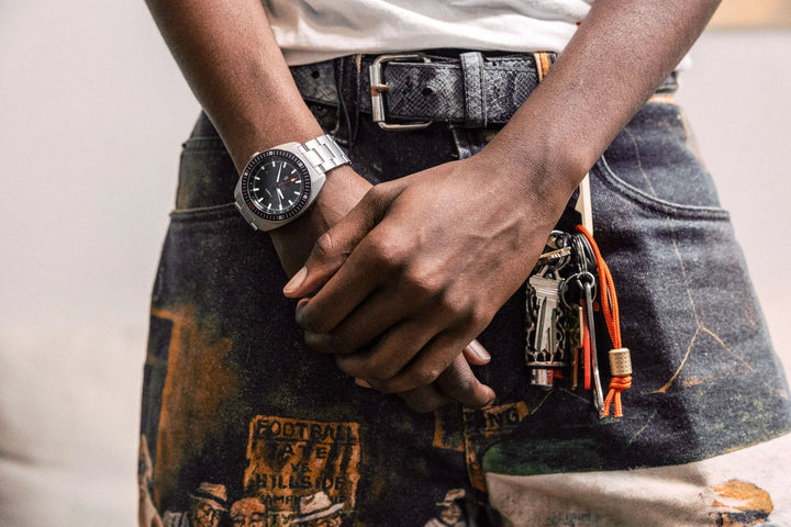 The James Brand × Timex Automatic GMT - Stainless + Forged Carbon