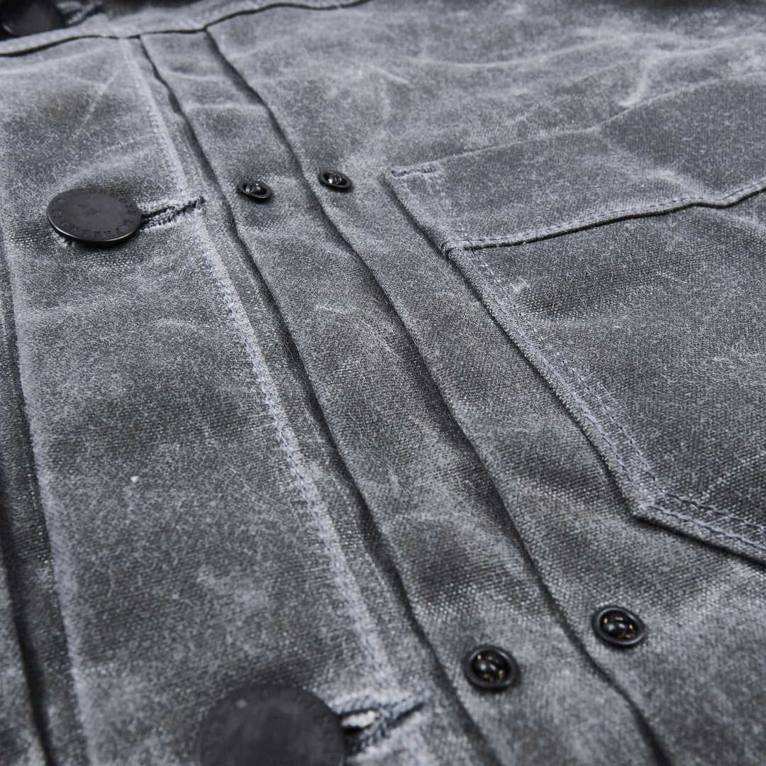 Freenote Cloth Riders Jacket Waxed Canvas - Charcoal