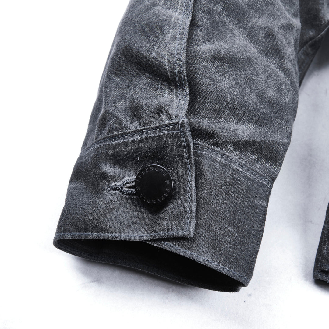 Freenote Cloth Riders Jacket Waxed Canvas - Charcoal