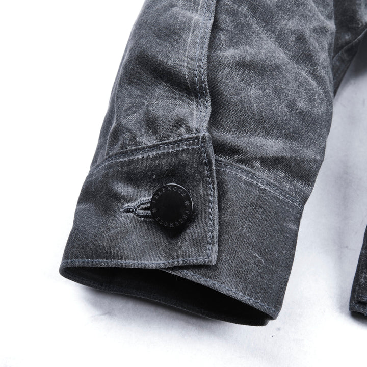 Freenote Cloth Riders Jacket Waxed Canvas - Charcoal