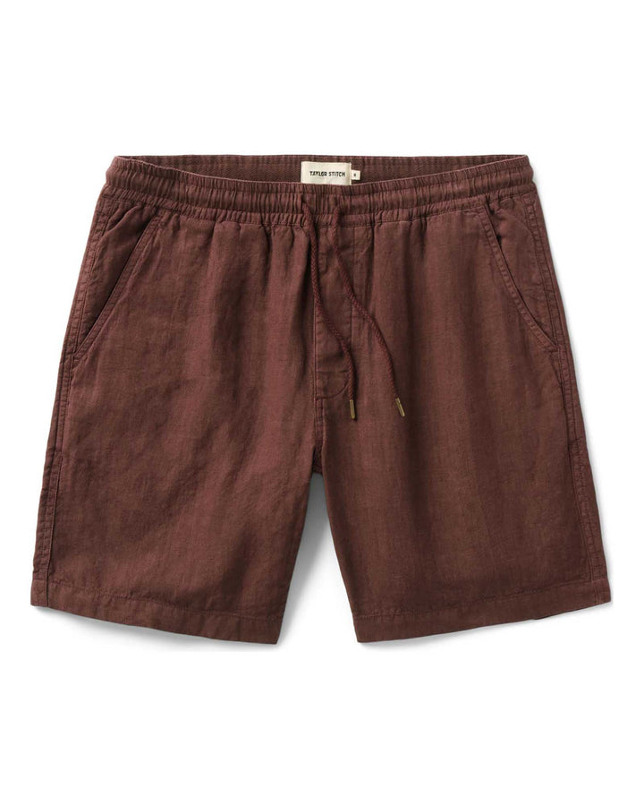 Taylor Stitch Après Short - Burgundy Hemp