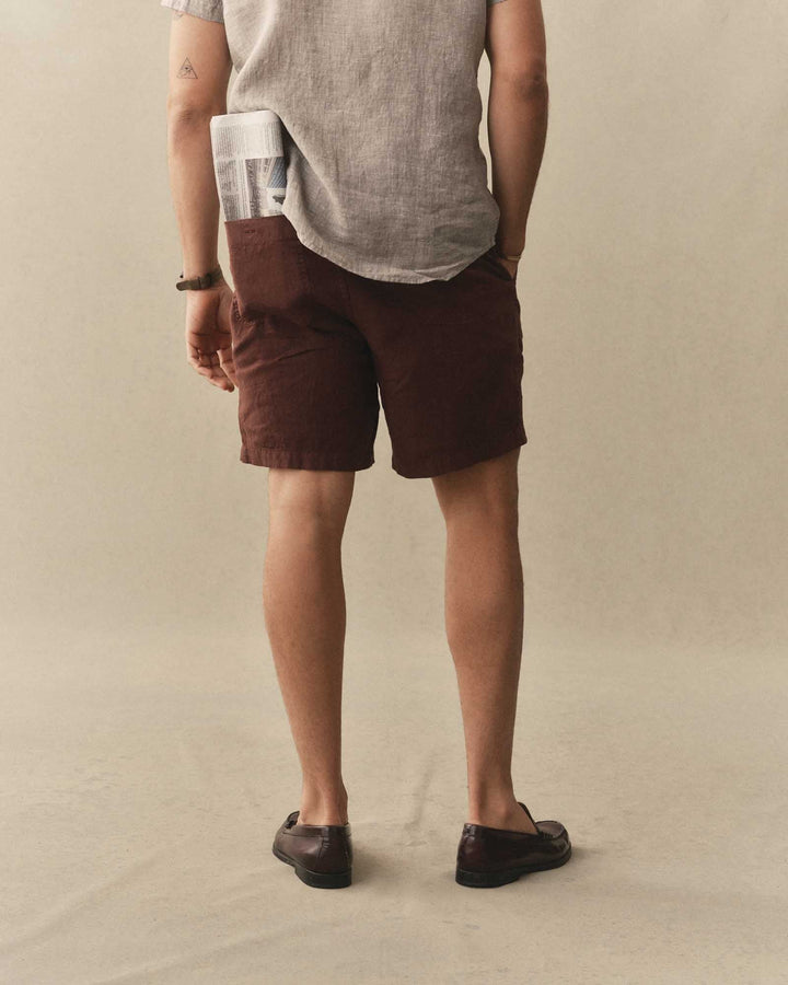 Taylor Stitch Après Short - Burgundy Hemp