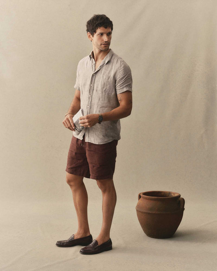 Taylor Stitch Après Short - Burgundy Hemp