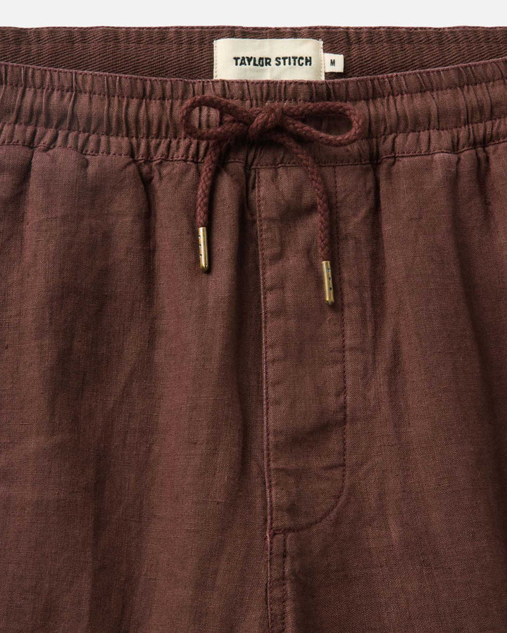 Taylor Stitch Après Short - Burgundy Hemp