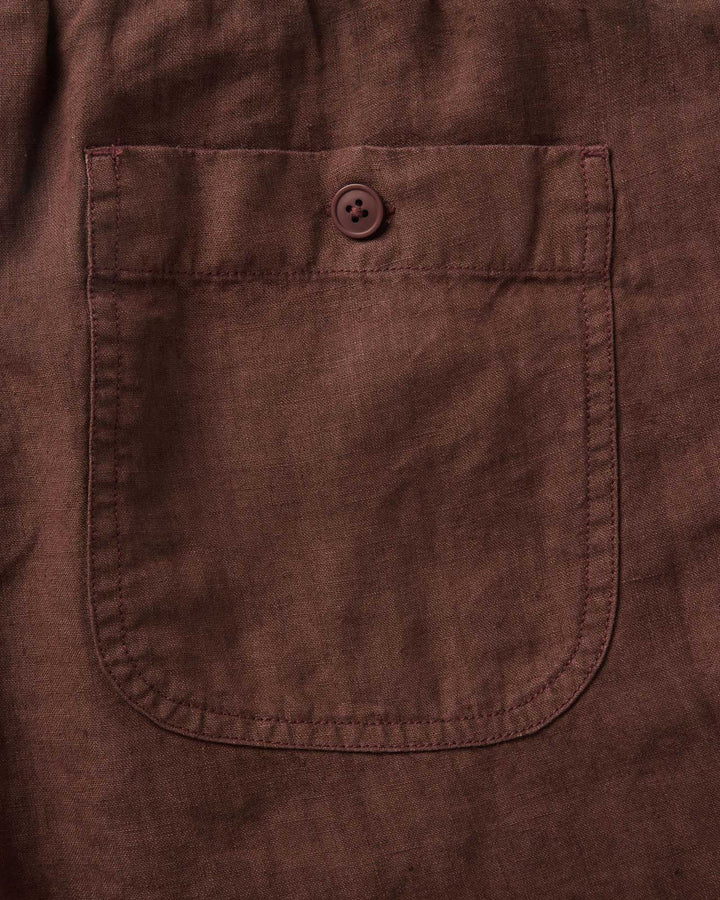 Taylor Stitch Après Short - Burgundy Hemp