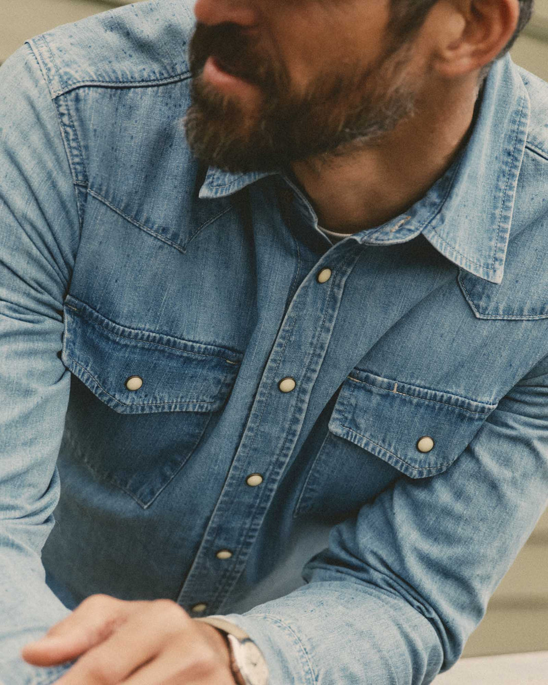 Taylor Stitch Glacier Shirt - Washed Indigo Selvedge Denim
