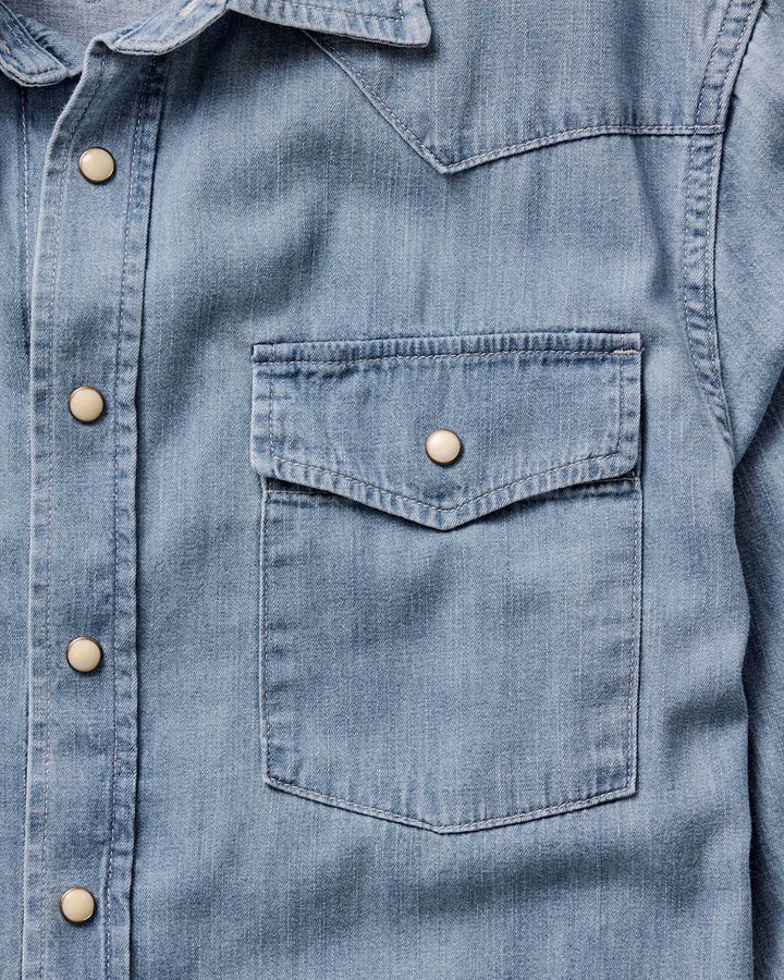 Taylor Stitch Glacier Shirt - Washed Indigo Selvedge Denim