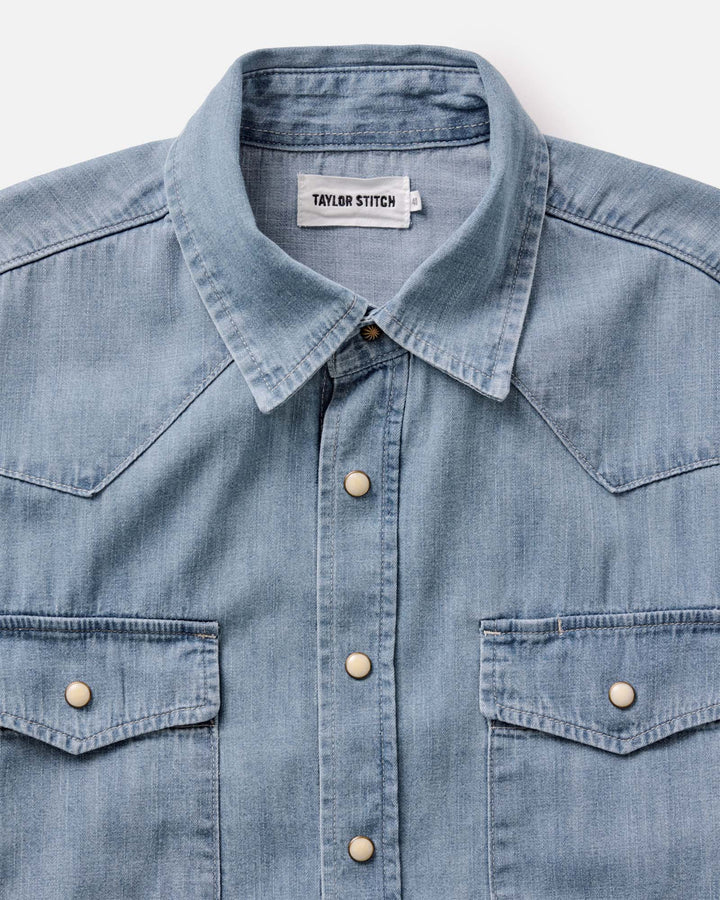 Taylor Stitch Glacier Shirt - Washed Indigo Selvedge Denim