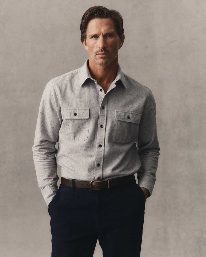 Taylor Stitch Yosemite Shirt - Mist Donegal